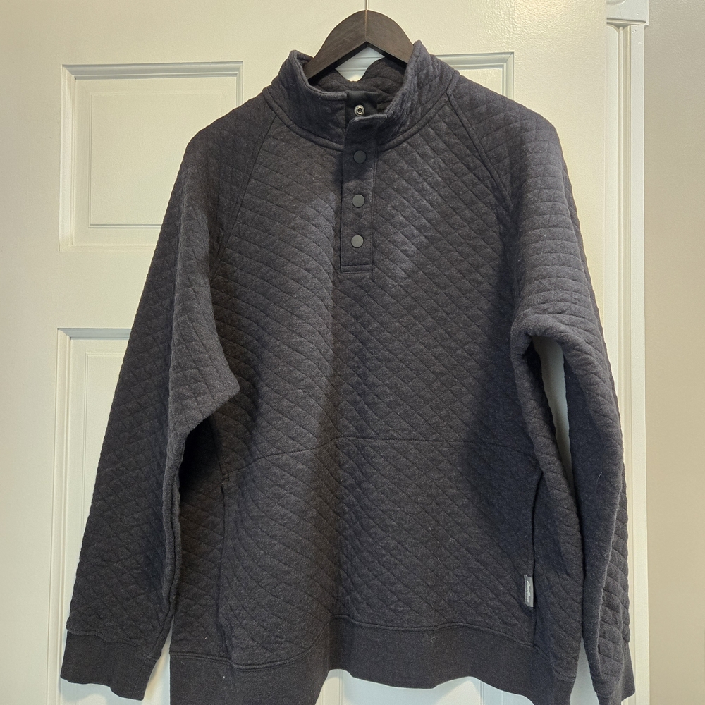 Men's Gray Quilted Sweater